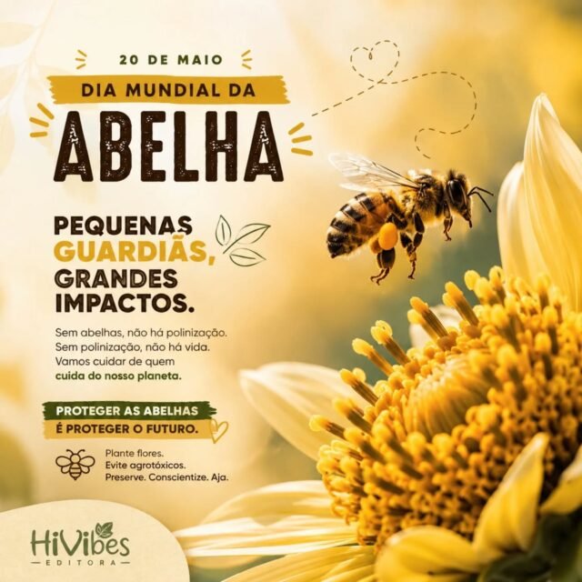 Pequenas no tamanho. Gigantes para a vida. 🐝🌼

Neste Dia Mundial da Abelha, lembrar delas é lembrar que cada flor, fruto e floresta começa com uma simples polinização. 💛

Sem abelhas, não existe floresta.
Sem floresta, não existe futuro. 🐝🌻

“O Bosque da Colmeia Dourada” transforma consciência ambiental em aventura para crianças que vão herdar o planeta que estamos deixando hoje. 🍯✨

#DiaMundialDaAbelha #HiVibesEditora #OBosqueDaColmeiaDourada #EducaçãoAmbiental #PreserveAsAbelhas