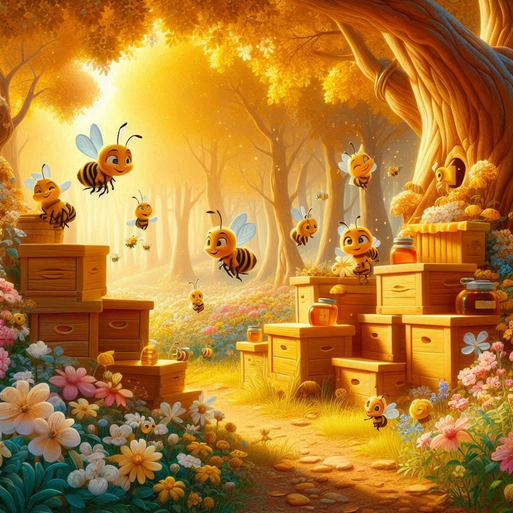 Bosque da Colmeia Dourada - Ilustração do livro