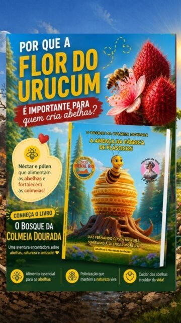 Você sabia que a flor do urucum é uma grande aliada das abelhas? 🌼🐝

Suas flores fornecem néctar e pólen, fontes essenciais de alimento para as abelhas, ajudando na manutenção das colmeias e contribuindo para a produção de mel. Além disso, ao visitarem as flores, as abelhas realizam a polinização, favorecendo a reprodução da planta e fortalecendo o equilíbrio da natureza.

Quando cuidamos das abelhas, cuidamos também das flores, das florestas e da vida!

📚 Quer ensinar às crianças a importância das abelhas de forma divertida e encantadora? Conheça o livro O Bosque da Colmeia Dourada e embarque em uma aventura cheia de descobertas sobre a natureza, a amizade e a preservação ambiental. 🐝🌳💛