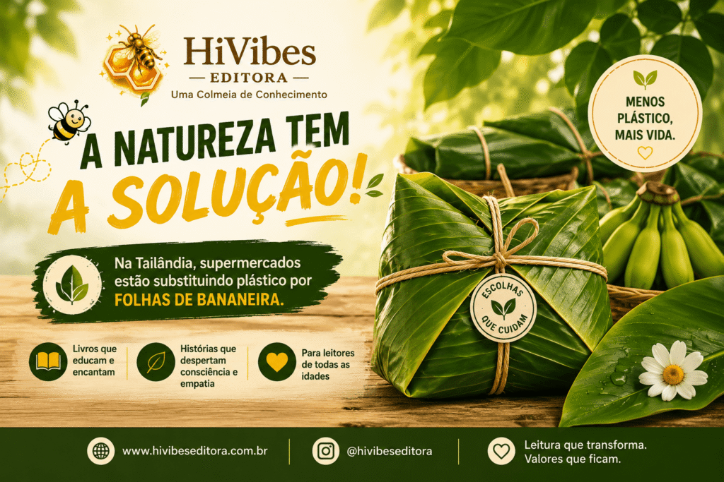 Folhas de bananeira substituem plástico em supermercados da Tailândia e inspiram um futuro mais sustentável