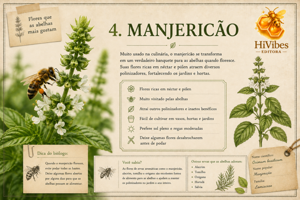 mais do que um tempero, um verdadeiro banquete para as abelhas.