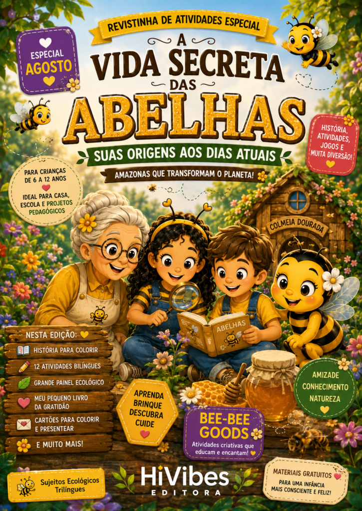 Revista de atividades bilíngue de agosto